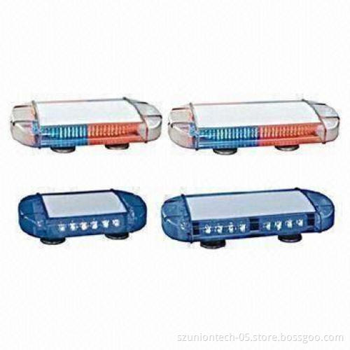 Low-profile LED Warning Minibar with Aluminum and PC Dome, Used for Police Light